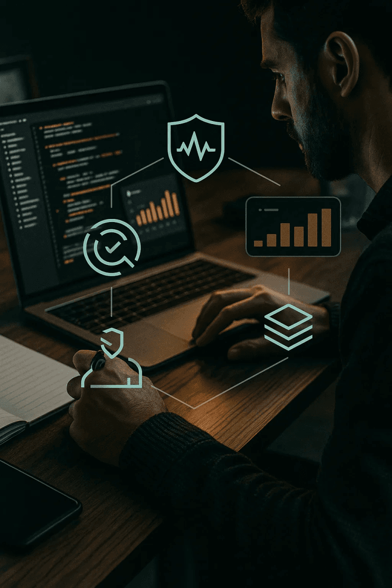 Security and compliance built-in illustration